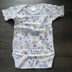 bambini White bodysuit Baby Boy Large Novelty Print